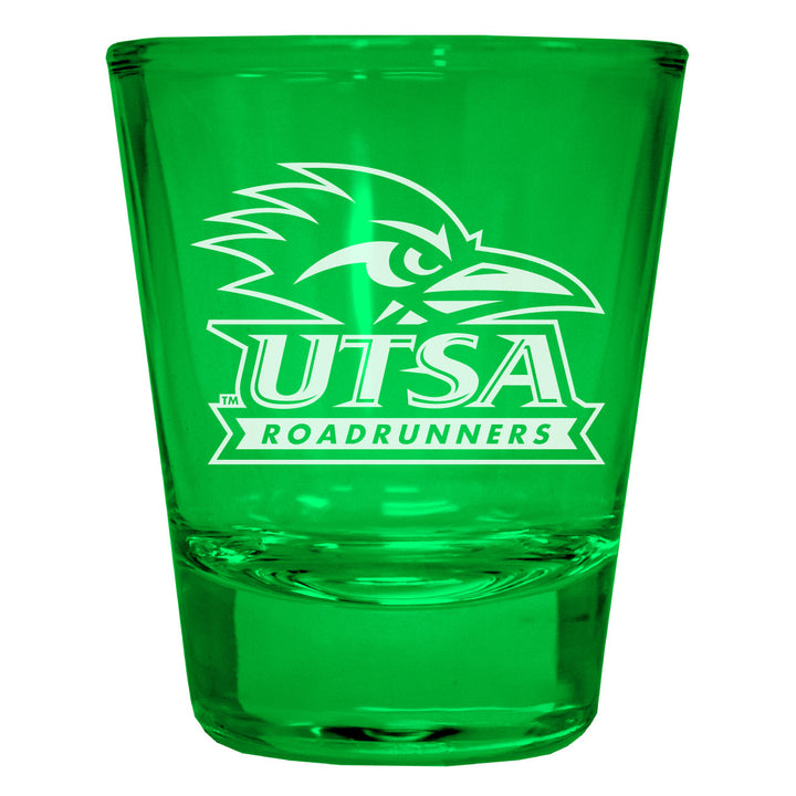 UTSA Road Runners Engraved Full Color 2oz Shot Glass Officially Licensed Collegiate Product Image 1