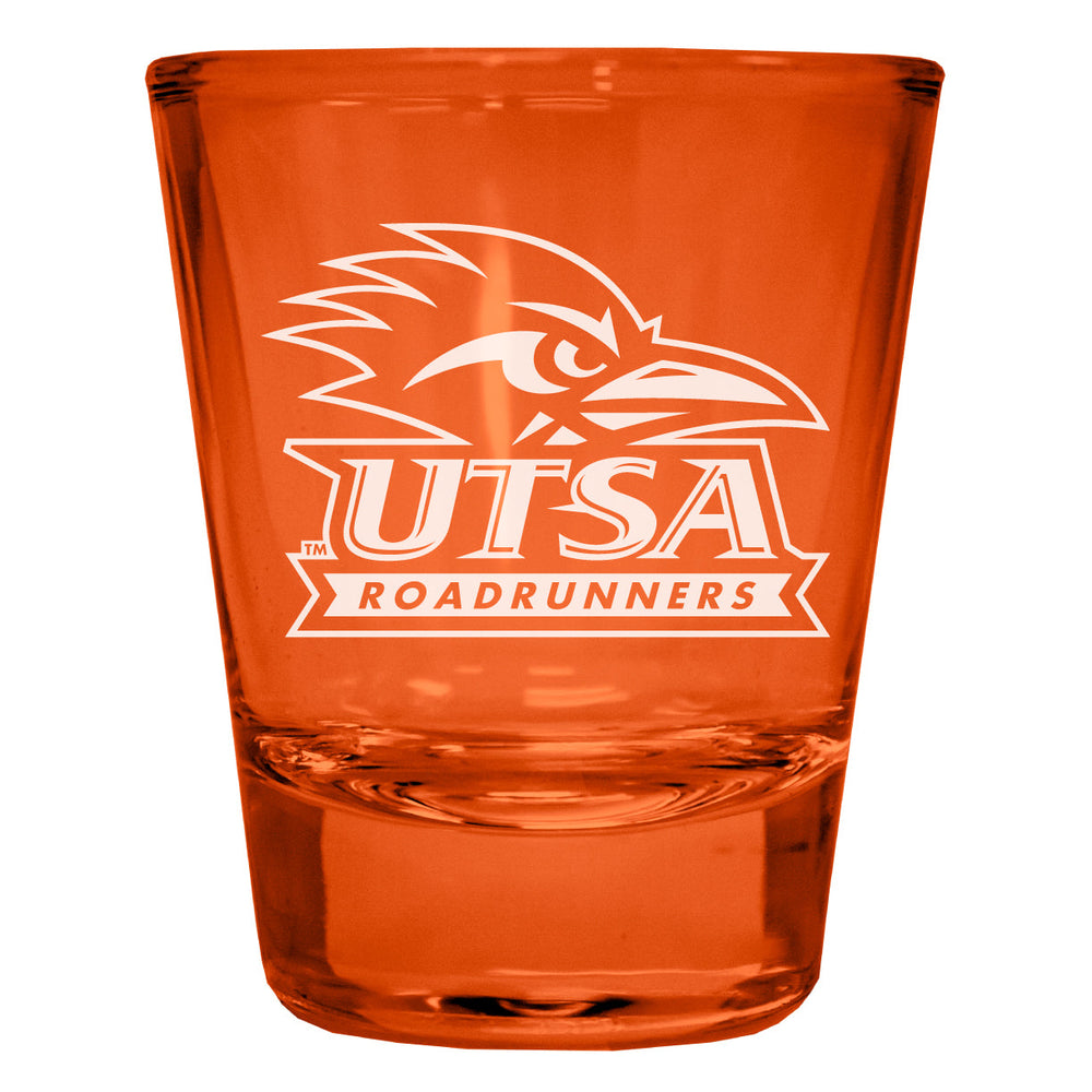 UTSA Road Runners Engraved Full Color 2oz Shot Glass Officially Licensed Collegiate Product Image 2