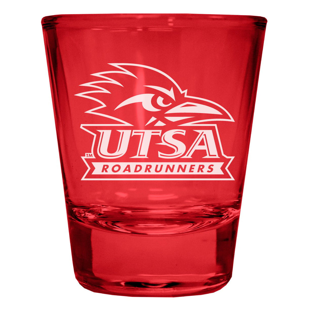 UTSA Road Runners Engraved Full Color 2oz Shot Glass Officially Licensed Collegiate Product Image 1