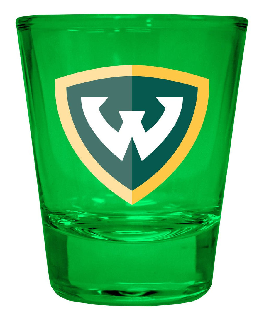 Wayne State Full Color 2oz Shot Glass Officially Licensed Collegiate Product Image 1