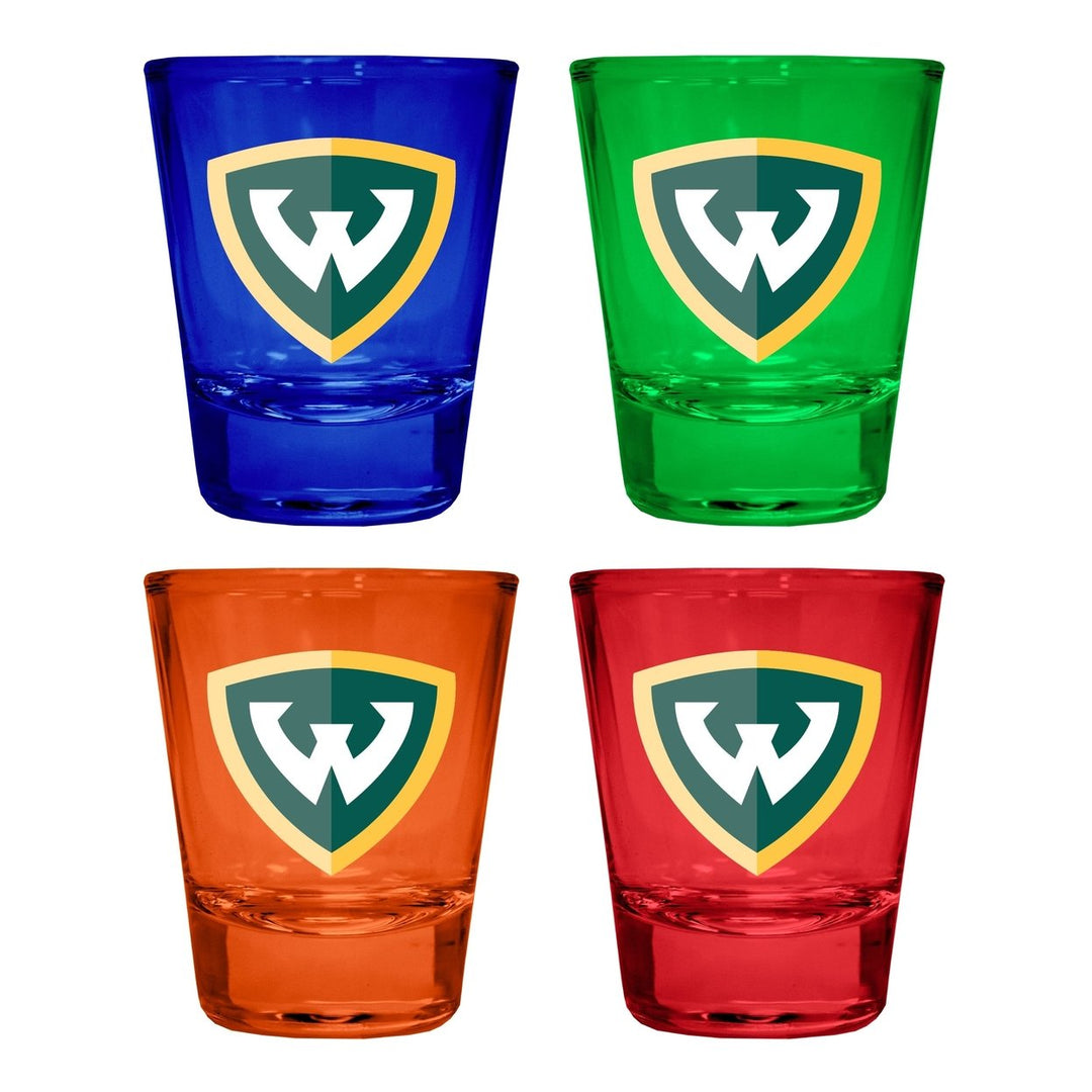 Wayne State Full Color 2oz Shot Glass Officially Licensed Collegiate Product Image 3