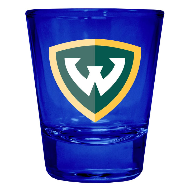 Wayne State Full Color 2oz Shot Glass Officially Licensed Collegiate Product Image 1