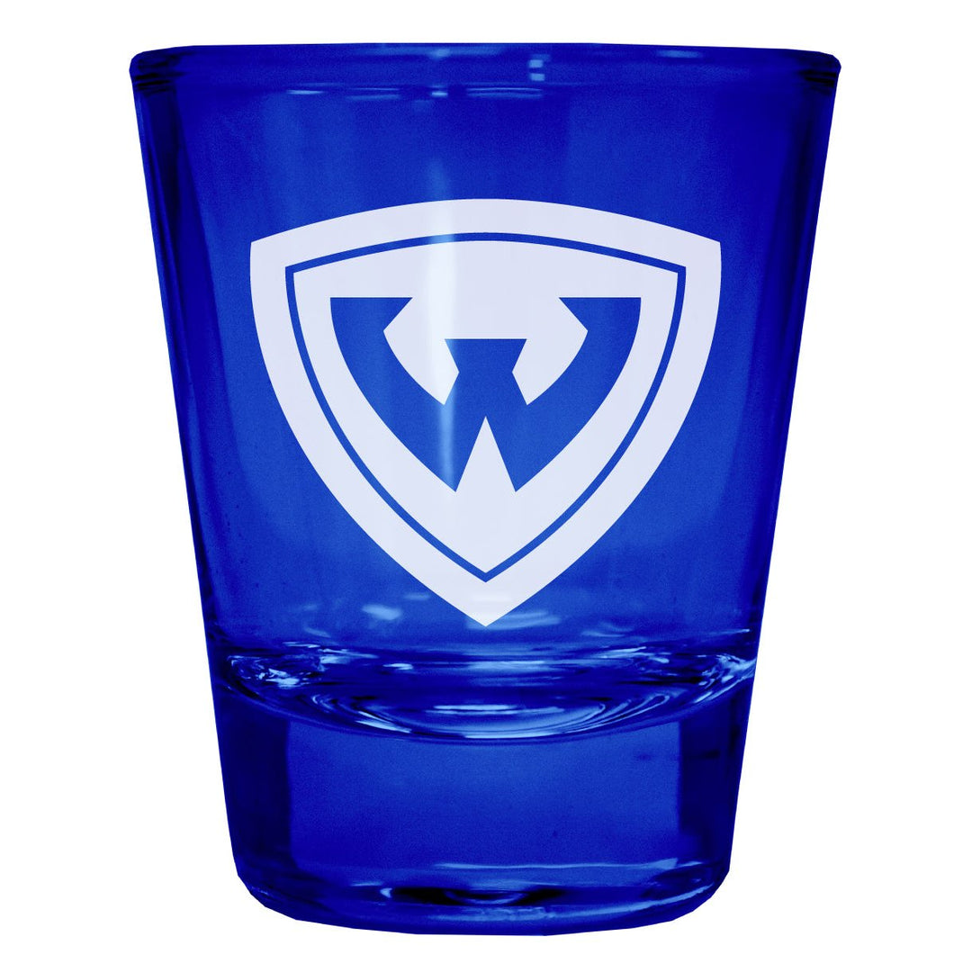 Wayne State Engraved Full Color 2oz Shot Glass Officially Licensed Collegiate Product Image 4