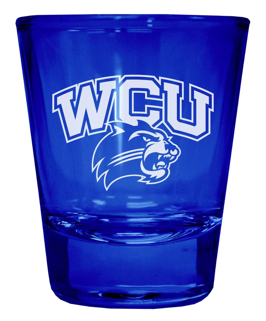 Western Carolina University Engraved Full Color 2oz Shot Glass Officially Licensed Collegiate Product Image 1