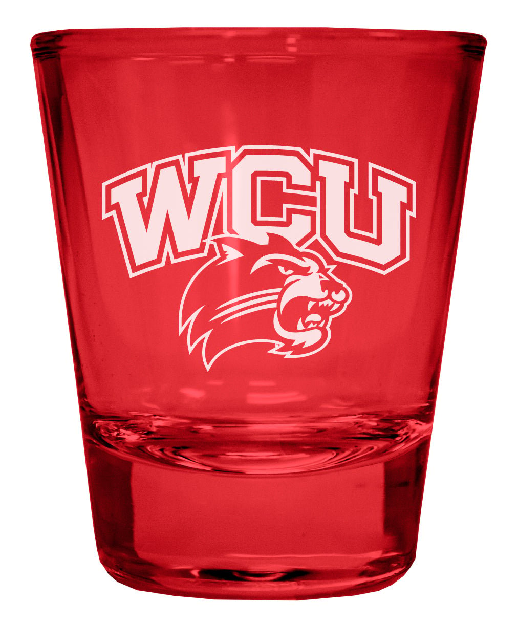 Western Carolina University Engraved Full Color 2oz Shot Glass Officially Licensed Collegiate Product Image 2