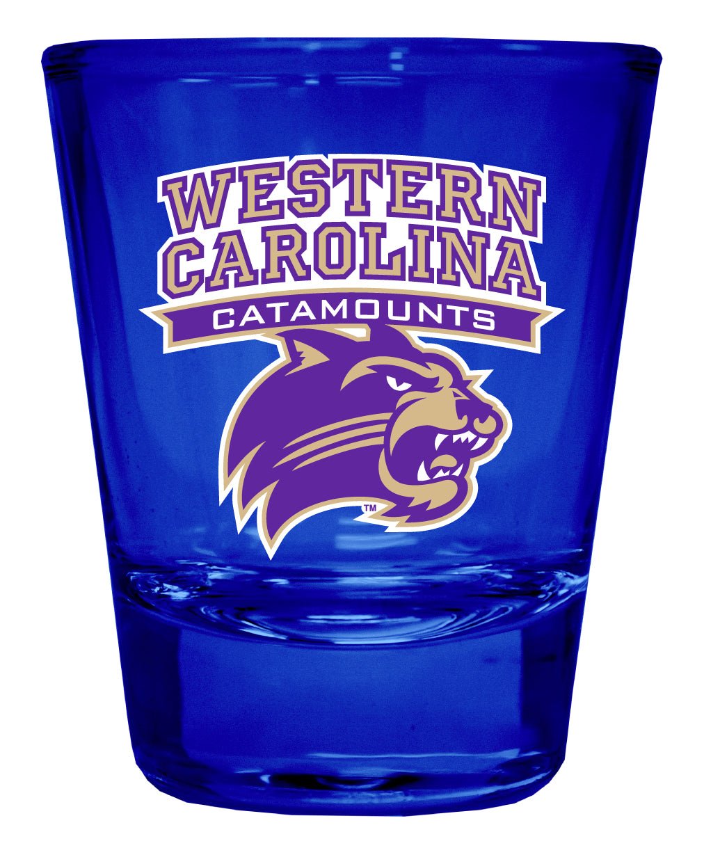 Western Carolina University Full Color 2oz Shot Glass Officially Licensed Collegiate Product Image 1