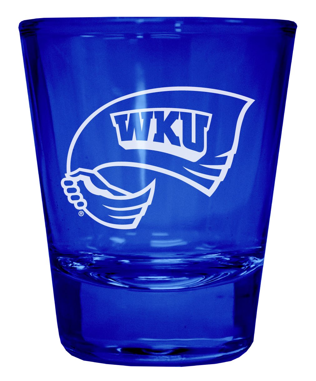 Western Kentucky Hilltoppers Engraved Full Color 2oz Shot Glass Officially Licensed Collegiate Product Image 1