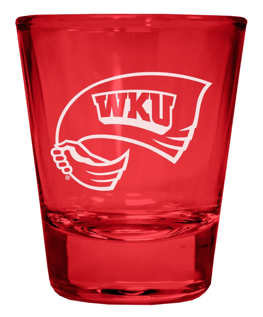 Western Kentucky Hilltoppers Engraved Full Color 2oz Shot Glass Officially Licensed Collegiate Product Image 2