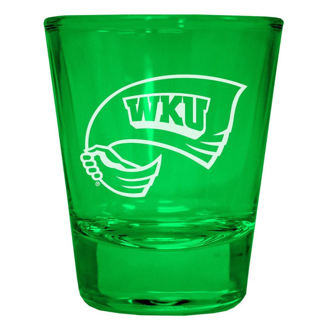 Western Kentucky Hilltoppers Engraved Full Color 2oz Shot Glass Officially Licensed Collegiate Product Image 3