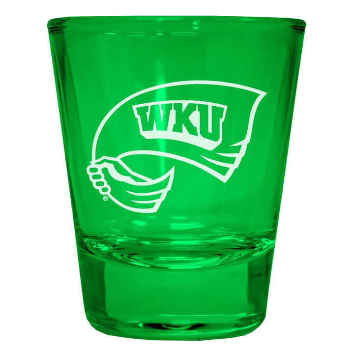 Western Kentucky Hilltoppers Engraved Full Color 2oz Shot Glass Officially Licensed Collegiate Product Image 1