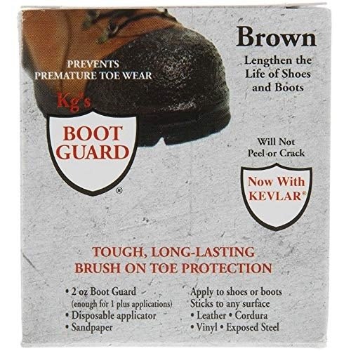 Kgs Boot Guard Brush On Toe Protection Brown 2 oz Waterproof Durable Coating Image 1