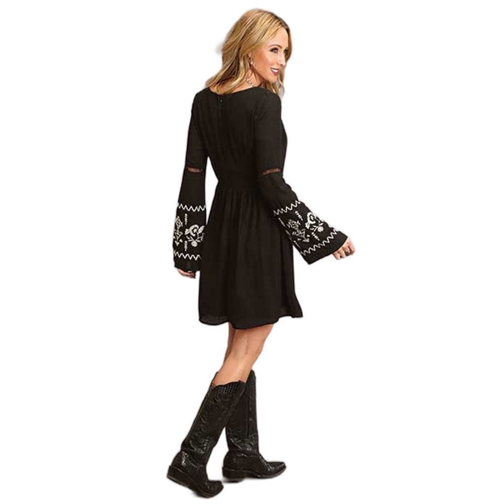 Stetson Western Dress Womens L/S Bell 2 Black 11-057-0565-1025 BL Image 2