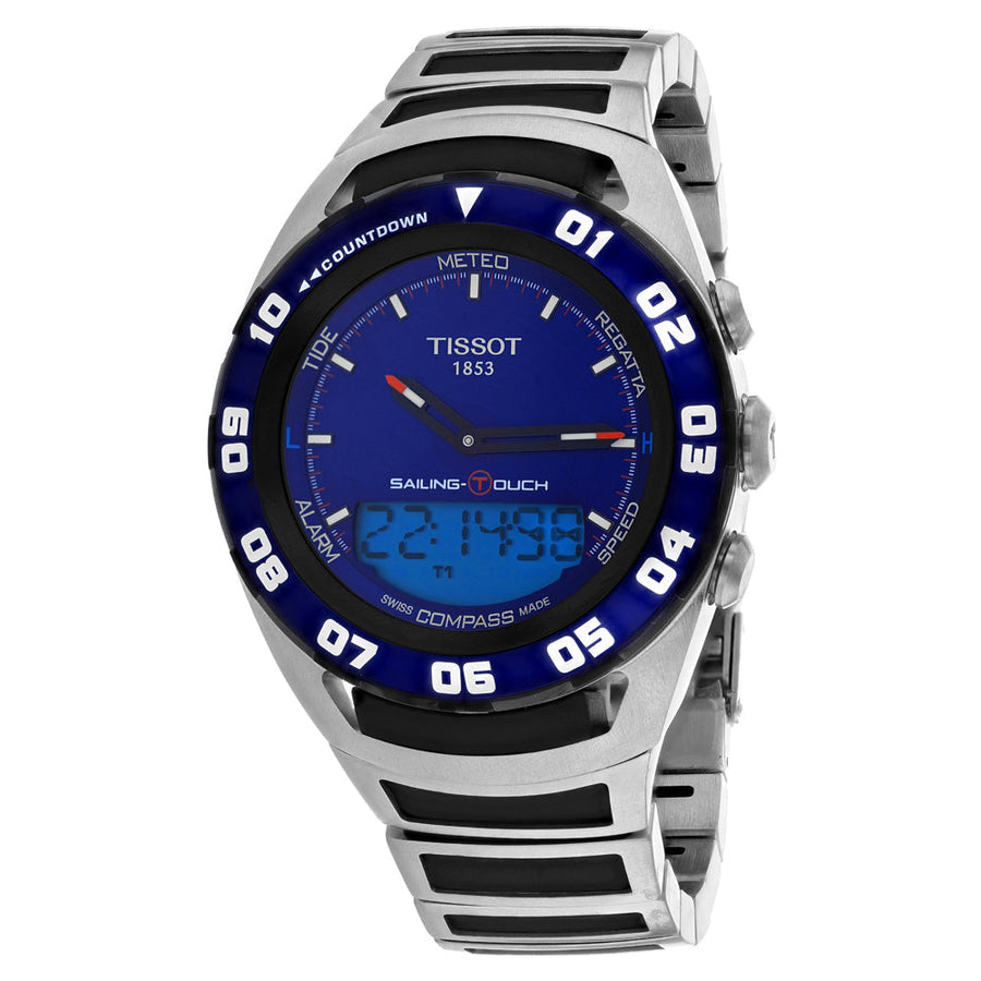 Tissot Mens Sailing Touch Watch Blue Dial Stainless Steel T0564202104100 Image 1