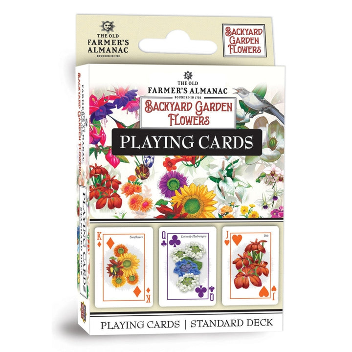 Farmers Almanac Backyard Garden Flowers Playing Cards 54 Card Deck Poker Size Image 1