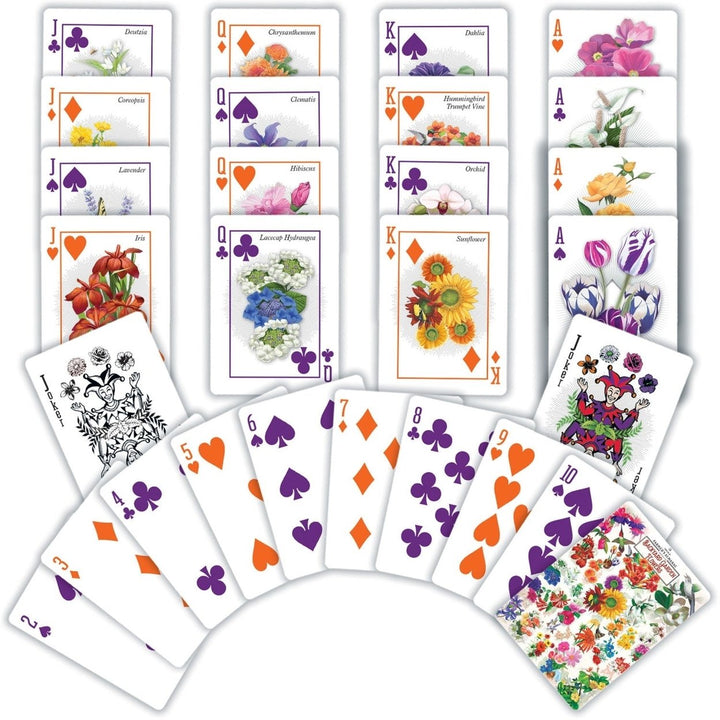 Farmers Almanac Backyard Garden Flowers Playing Cards 54 Card Deck Poker Size Image 2