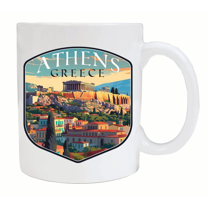 Athens Greece Acropolis Cityscape Design Souvenir 12 oz Ceramic Coffee Mug Image 1