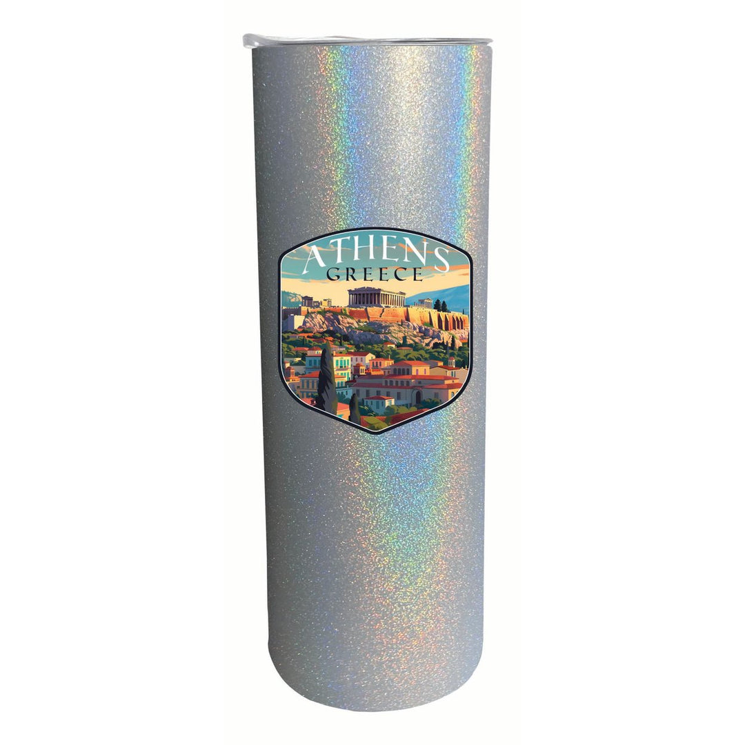 Athens Greece Acropolis Cityscape Design Souvenir 20 oz Insulated Stainless Steel Skinny Tumbler Image 6