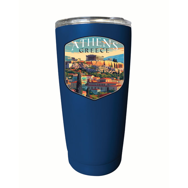 Athens Greece Acropolis Cityscape Design Souvenir 16 oz Stainless Steel Insulated Tumbler Image 3