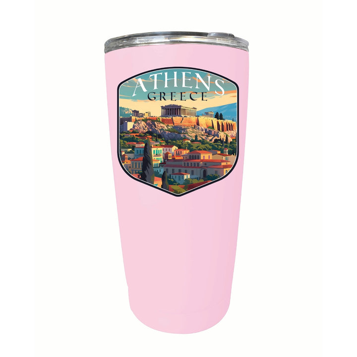 Athens Greece Acropolis Cityscape Design Souvenir 16 oz Stainless Steel Insulated Tumbler Image 4