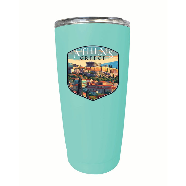 Athens Greece Acropolis Cityscape Design Souvenir 16 oz Stainless Steel Insulated Tumbler Image 11