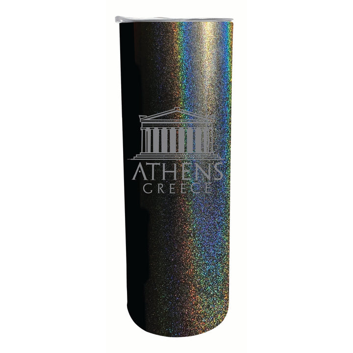 Athens Greece Souvenir 20 oz Engraved Insulated Stainless Steel Skinny Tumbler Image 4