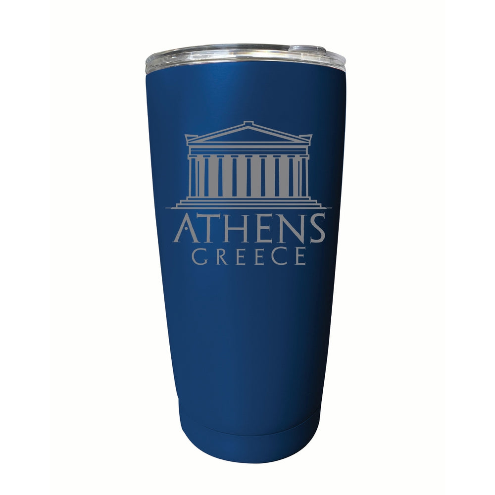 Athens Greece Souvenir 16 oz Engraved Stainless Steel Insulated Tumbler Image 2