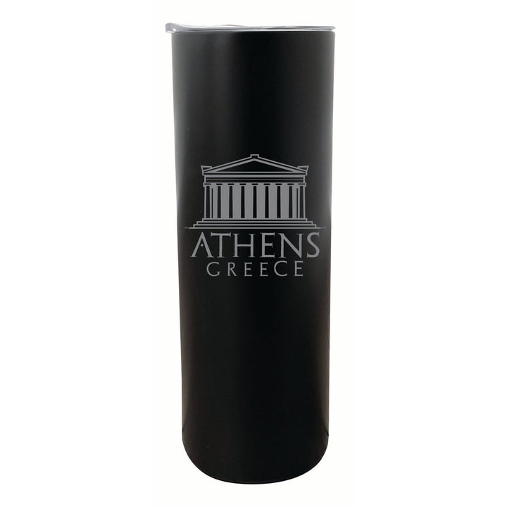 Athens Greece Souvenir 20 oz Engraved Insulated Stainless Steel Skinny Tumbler Image 4