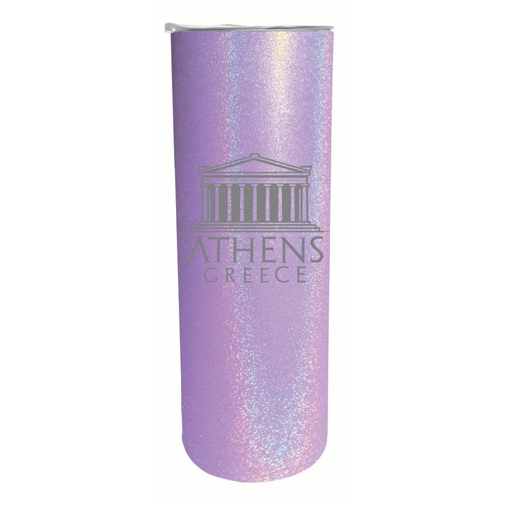 Athens Greece Souvenir 20 oz Engraved Insulated Stainless Steel Skinny Tumbler Image 1