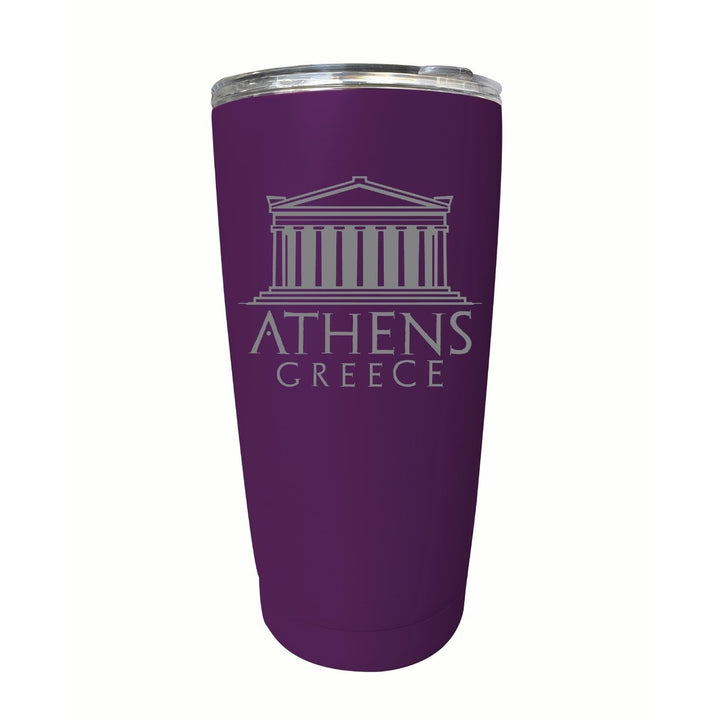 Athens Greece Souvenir 16 oz Engraved Stainless Steel Insulated Tumbler Image 1