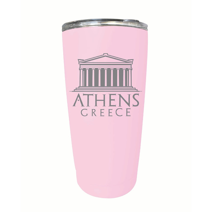 Athens Greece Souvenir 16 oz Engraved Stainless Steel Insulated Tumbler Image 6