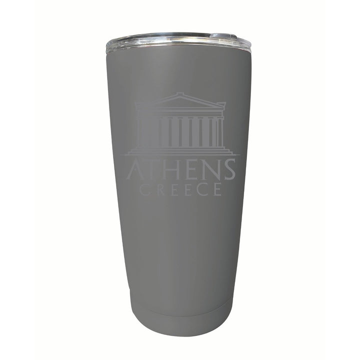 Athens Greece Souvenir 16 oz Engraved Stainless Steel Insulated Tumbler Image 1