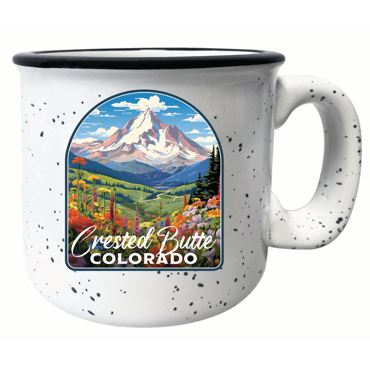 Crested Butte Mountain Colorado Wildflowers Design Souvenir 16 oz Ceramic camping mug Image 1