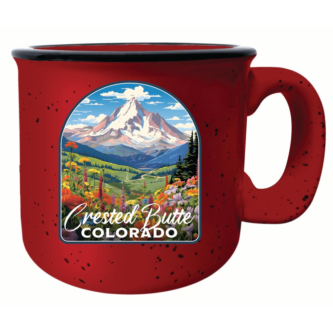 Crested Butte Mountain Colorado Wildflowers Design Souvenir 16 oz Ceramic camping mug Image 2