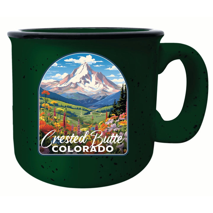 Crested Butte Mountain Colorado Wildflowers Design Souvenir 16 oz Ceramic camping mug Image 3