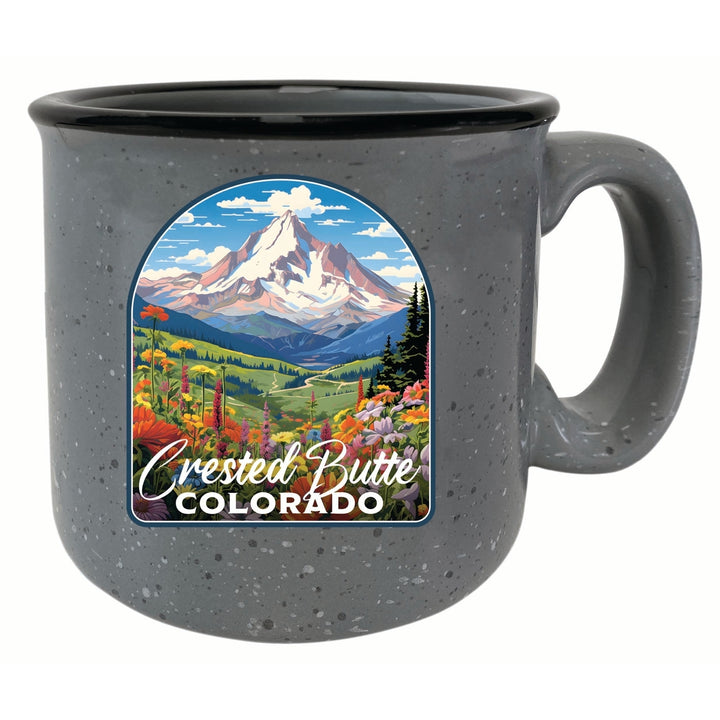 Crested Butte Mountain Colorado Wildflowers Design Souvenir 16 oz Ceramic camping mug Image 4