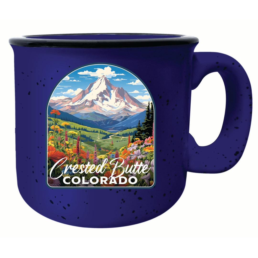 Crested Butte Mountain Colorado Wildflowers Design Souvenir 16 oz Ceramic camping mug Image 4