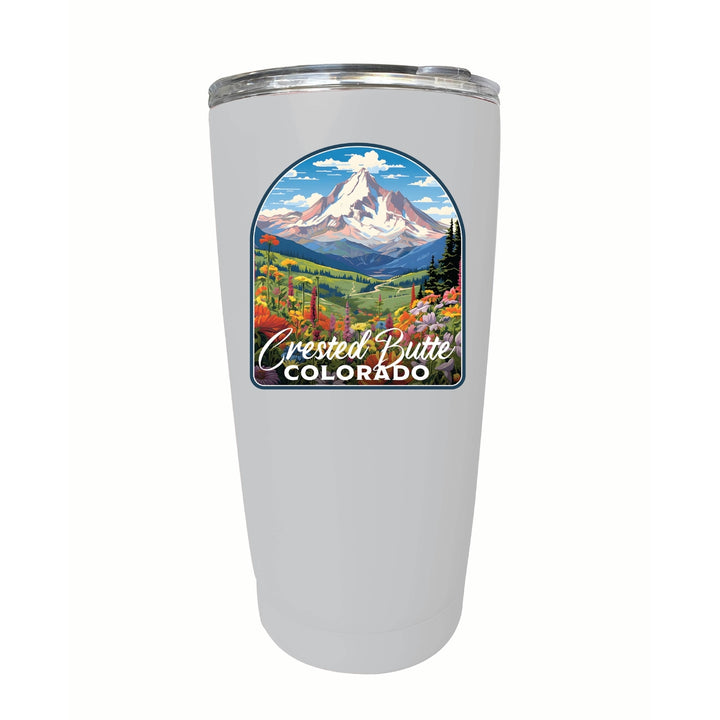 Crested Butte Mountain Colorado Wildflowers Design Souvenir 16 oz Stainless Steel Insulated Tumbler Image 8