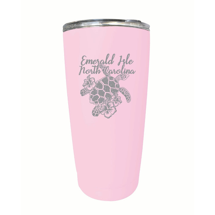 Emerald Isle North Carolina Souvenir 16 oz Engraved Stainless Steel Insulated Tumbler Image 1