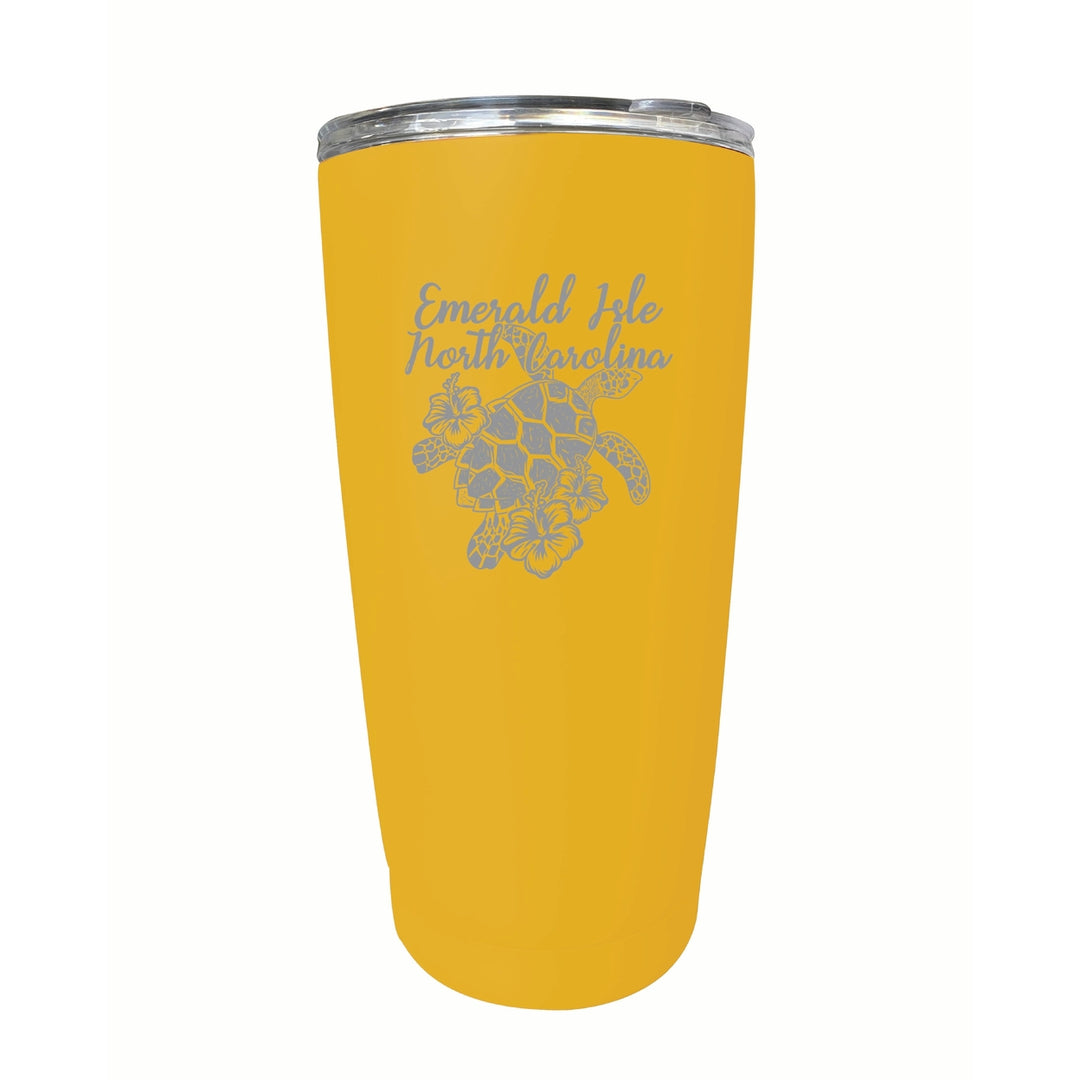 Emerald Isle North Carolina Souvenir 16 oz Engraved Stainless Steel Insulated Tumbler Image 2