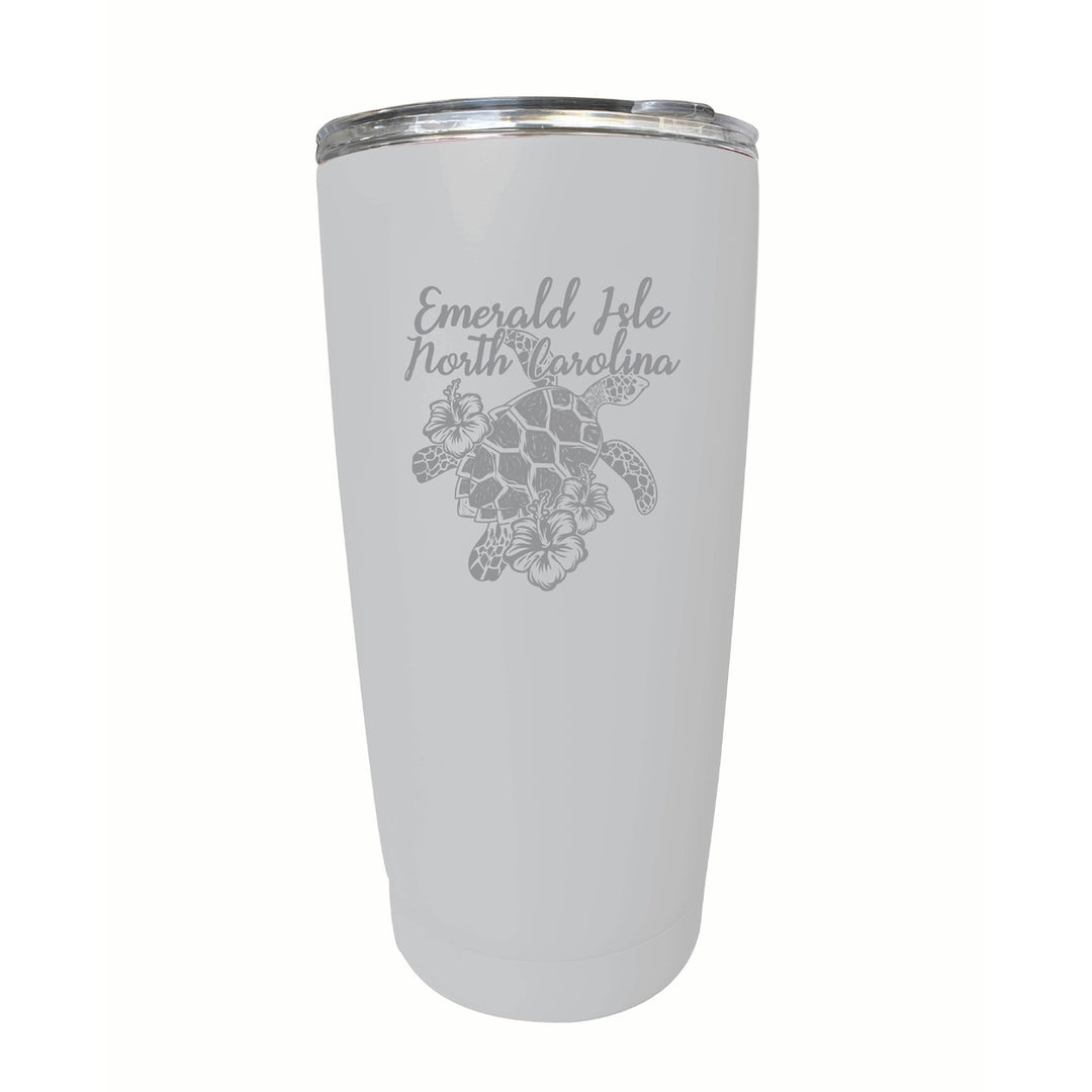 Emerald Isle North Carolina Souvenir 16 oz Engraved Stainless Steel Insulated Tumbler Image 3