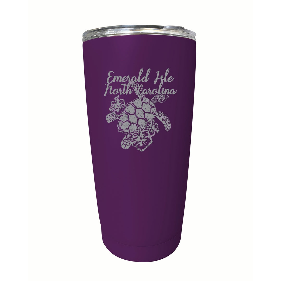 Emerald Isle North Carolina Souvenir 16 oz Engraved Stainless Steel Insulated Tumbler Image 4