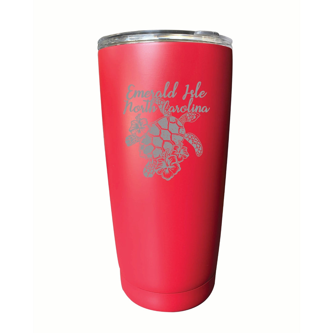 Emerald Isle North Carolina Souvenir 16 oz Engraved Stainless Steel Insulated Tumbler Image 6