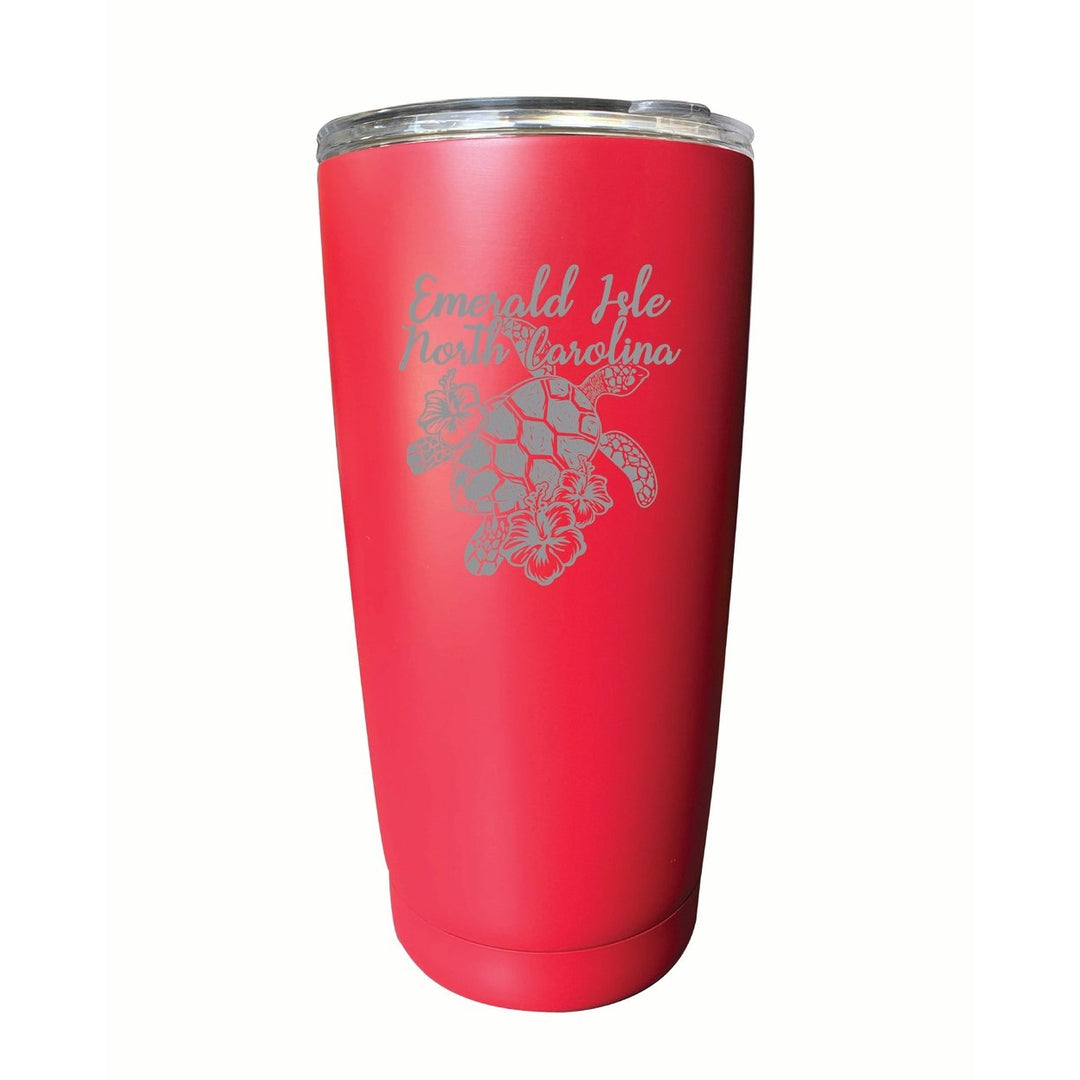 Emerald Isle North Carolina Souvenir 16 oz Engraved Stainless Steel Insulated Tumbler Image 1