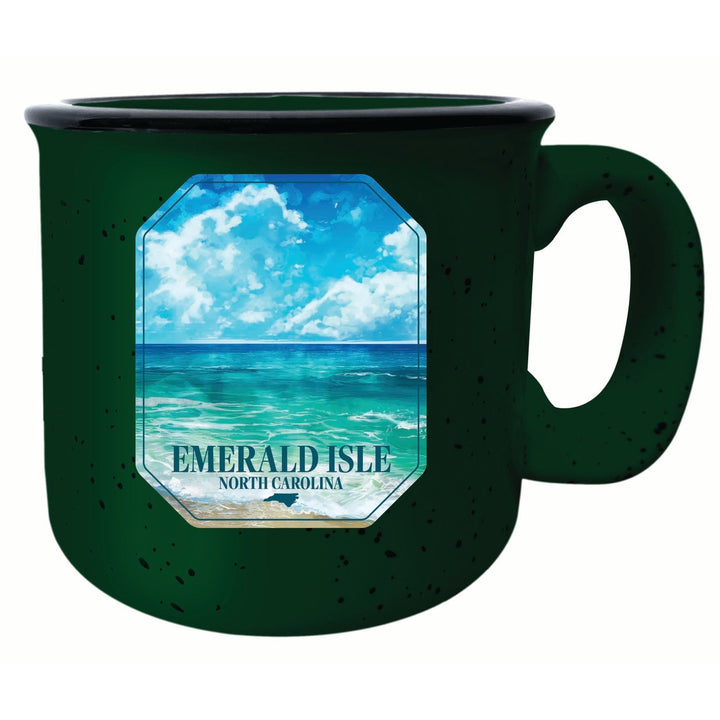 Emerald Isle North Carolina Serene Ocean Design Souvenir 16 oz Ceramic camping mug Image 1