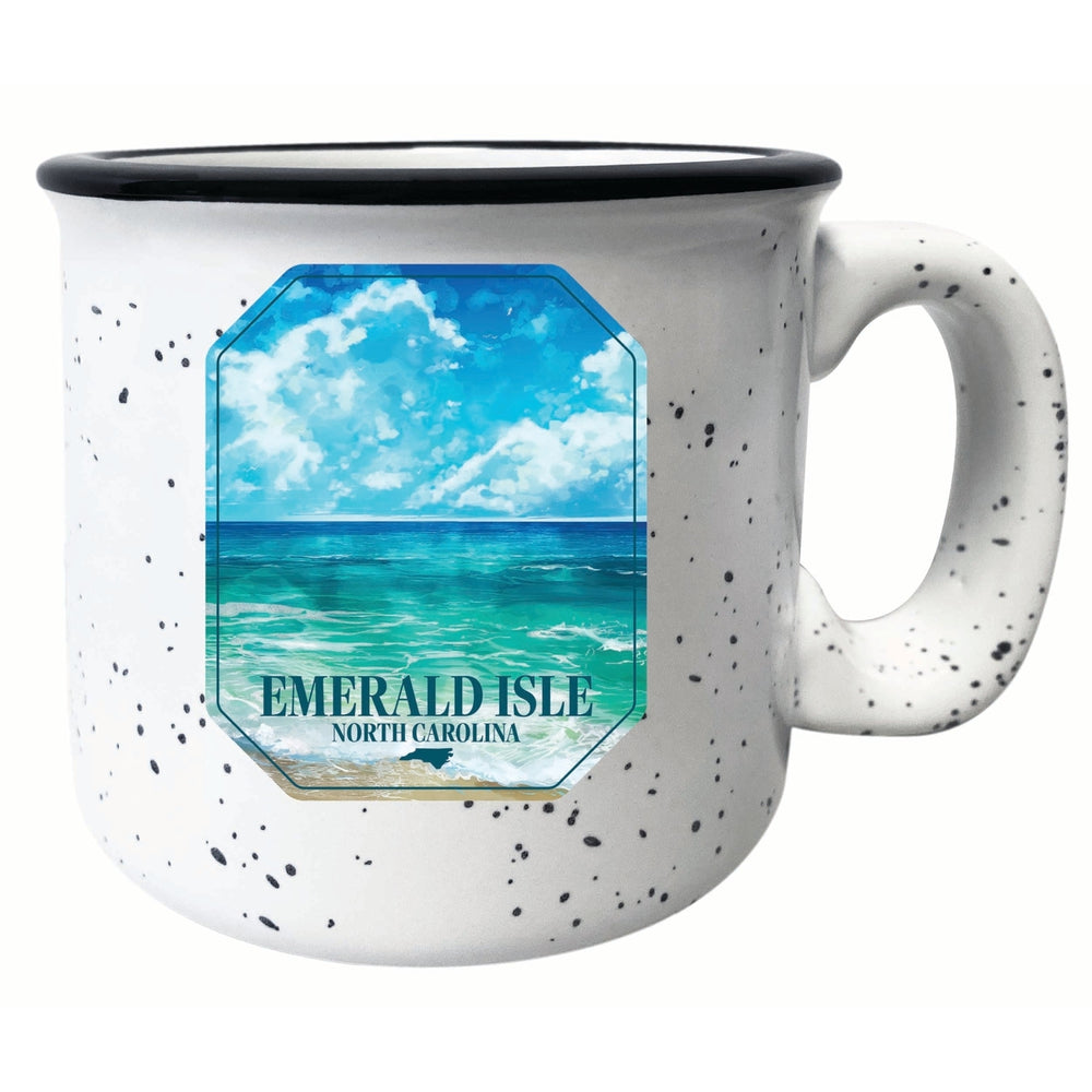 Emerald Isle North Carolina Serene Ocean Design Souvenir 16 oz Ceramic camping mug Image 2