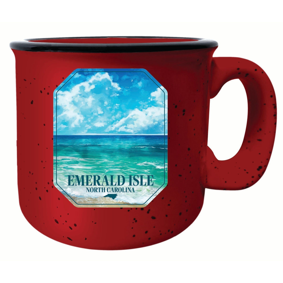 Emerald Isle North Carolina Serene Ocean Design Souvenir 16 oz Ceramic camping mug Image 3