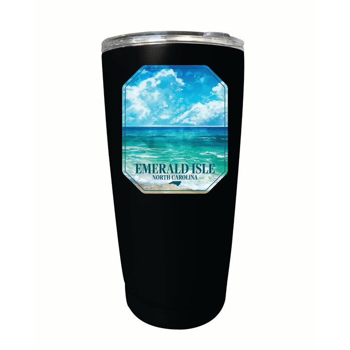 Emerald Isle North Carolina Serene Ocean Design Souvenir 16 oz Stainless Steel Insulated Tumbler Image 4