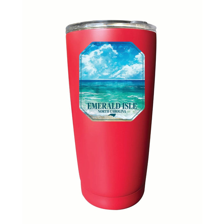 Emerald Isle North Carolina Serene Ocean Design Souvenir 16 oz Stainless Steel Insulated Tumbler Image 8