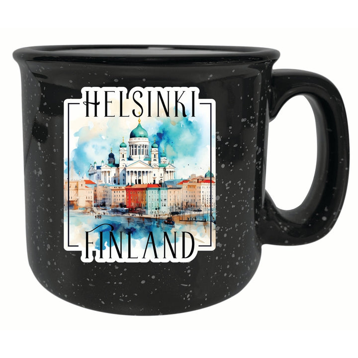 Helsinki Finland Watercolor Helsinki Cathedral Design Souvenir 16 oz Ceramic camping mug Image 2