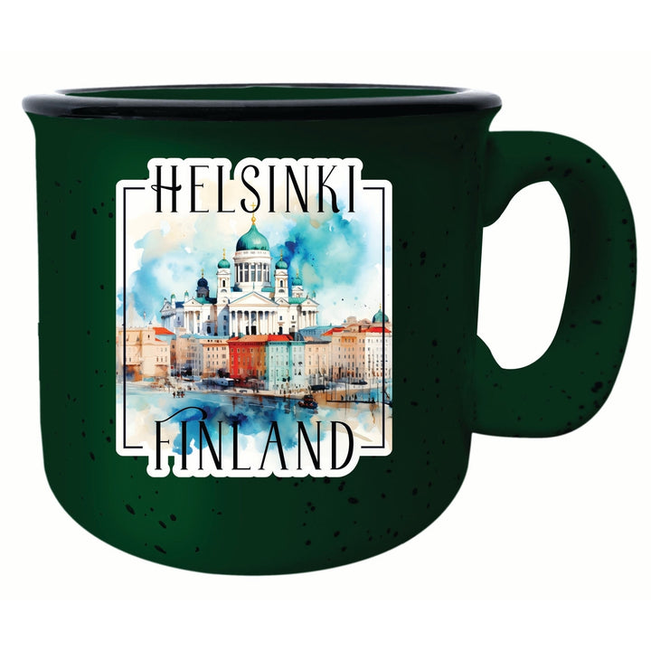 Helsinki Finland Watercolor Helsinki Cathedral Design Souvenir 16 oz Ceramic camping mug Image 3